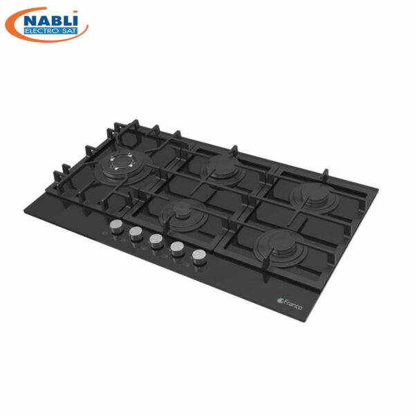 PLAQUE DE CUISSON FRANCO 5 FEUX VITRE NOIR 70 CM FR-452 BF