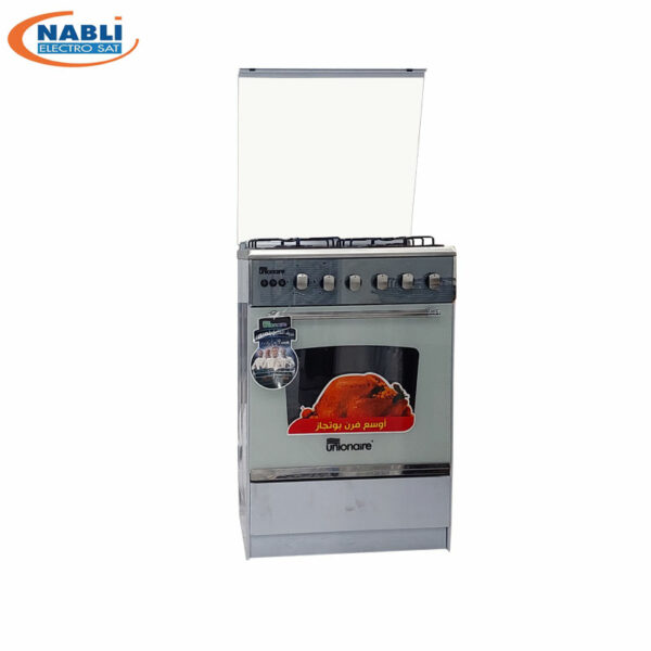 CUISINIERE UNIONAIRE 55*57 BLAN +TOURNE BROCHE GAS.C5555-SW