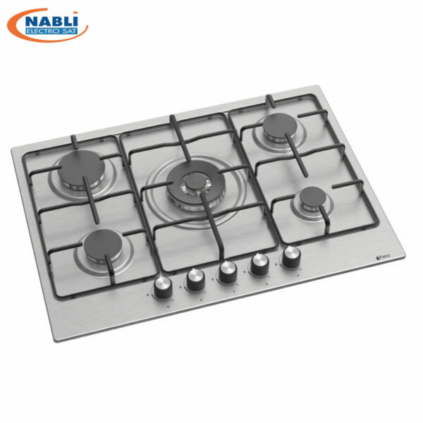 PLAQUE DE CUISSON FRANCO 5F INOX SUPPORT 70CM FR-451 IF